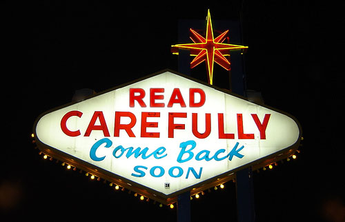 Read Carefully Come Back Soon